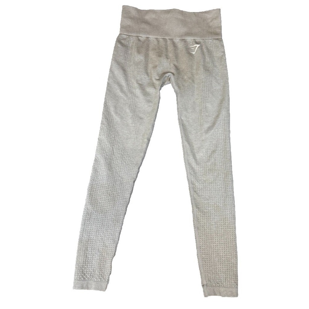 Women's Gymshark Gains Seamless Leggings Stretch Size XS Gray